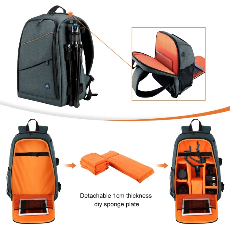 PULUZ Outdoor Portable Waterproof Scratch-proof Dual Shoulders Backpack Handheld PTZ Stabilizer Camera Bag with Rain Cover for Digital Camera, DJI Ronin-SC / Ronin-S(Grey) - free shipping - PMC Jewellery - Order now!