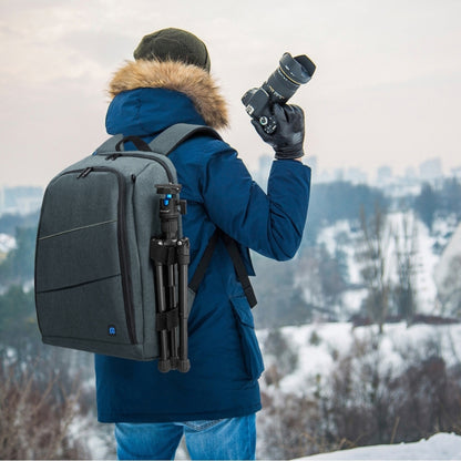 PULUZ Outdoor Portable Waterproof Scratch-proof Dual Shoulders Backpack Handheld PTZ Stabilizer Camera Bag with Rain Cover for Digital Camera, DJI Ronin-SC / Ronin-S(Grey) - free shipping - PMC Jewellery - Order now!