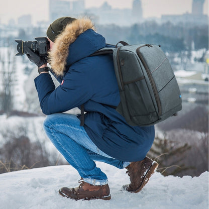 PULUZ Outdoor Portable Waterproof Scratch-proof Dual Shoulders Backpack Handheld PTZ Stabilizer Camera Bag with Rain Cover for Digital Camera, DJI Ronin-SC / Ronin-S(Grey) - free shipping - PMC Jewellery - Order now!