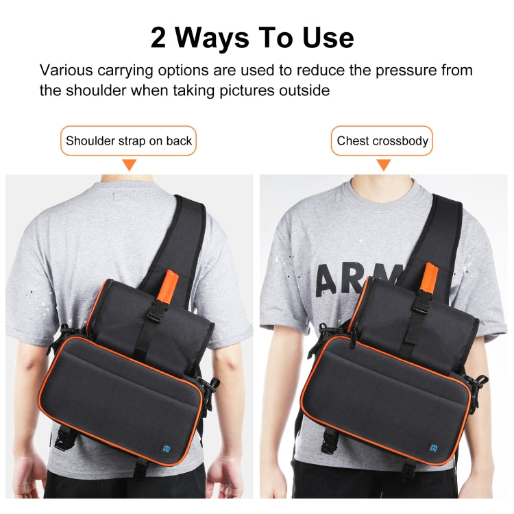 PULUZ Triangle Style SLR Camera Bag Sling Waterproof Backpack Shoulder Messenger Bags with Removable Lens Bag(Black) - free shipping - PMC TechLife - Order now!