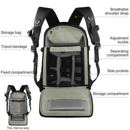 PULUZ Outdoor Portable Waterproof Scratch-proof Dual Shoulders Backpack Handheld PTZ Stabilizer Camera Bag with Rain Cover for Digital Camera, DJI Ronin-SC / Ronin-S (Black) - free shipping - PMC Jewellery - Order now!
