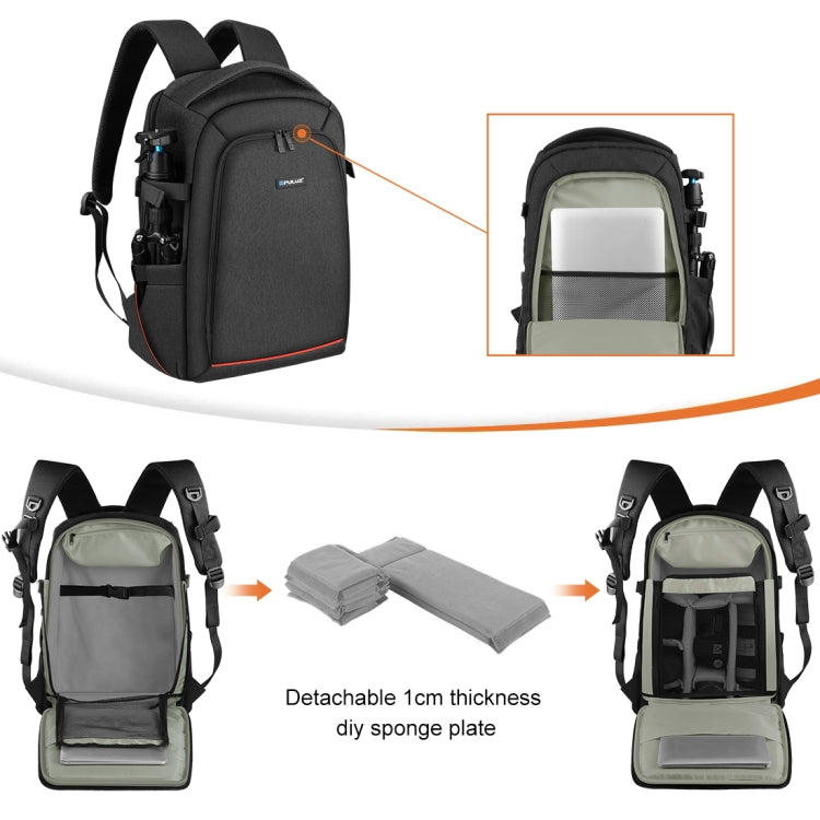PULUZ Outdoor Portable Waterproof Scratch-proof Dual Shoulders Backpack Handheld PTZ Stabilizer Camera Bag with Rain Cover for Digital Camera, DJI Ronin-SC / Ronin-S (Black) - free shipping - PMC Jewellery - Order now!