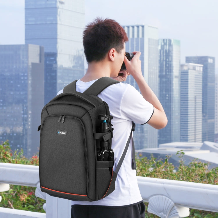 PULUZ Outdoor Portable Waterproof Scratch-proof Dual Shoulders Backpack Handheld PTZ Stabilizer Camera Bag with Rain Cover for Digital Camera, DJI Ronin-SC / Ronin-S (Black) - free shipping - PMC Jewellery - Order now!