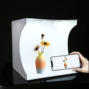 PULUZ 30cm Folding Portable Ring Light Board Photo Lighting Studio Shooting Tent Box Kit with 6 Colors Backdrops (Black, White, Yellow, Red, Green, Blue), Unfold Size: 31cm x 31cm x 32cm