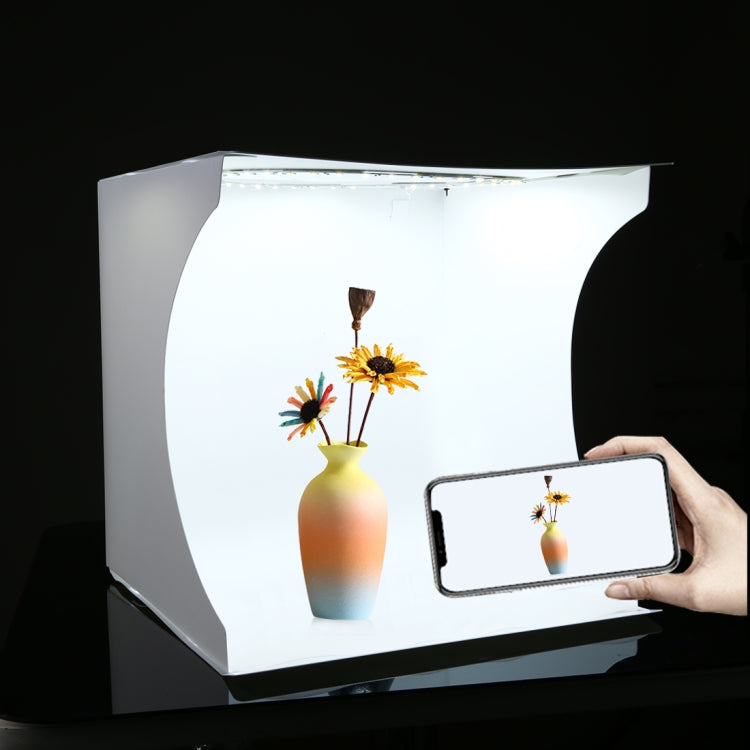 PULUZ 30cm Folding Portable Ring Light Board Photo Lighting Studio Shooting Tent Box Kit with 6 Colors Backdrops (Black, White, Yellow, Red, Green, Blue), Unfold Size: 31cm x 31cm x 32cm