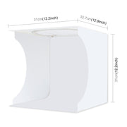 PULUZ 30cm Folding Portable Ring Light Board Photo Lighting Studio Shooting Tent Box Kit with 6 Colors Backdrops (Black, White, Yellow, Red, Green, Blue), Unfold Size: 31cm x 31cm x 32cm