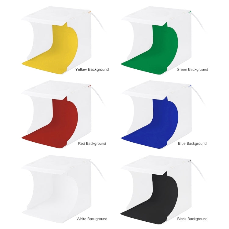 PULUZ 30cm Folding Portable Ring Light Board Photo Lighting Studio Shooting Tent Box Kit with 6 Colors Backdrops (Black, White, Yellow, Red, Green, Blue), Unfold Size: 31cm x 31cm x 32cm -  by PULUZ | Online Shopping South Africa | PMC TechLife | Buy Now Pay Later Mobicred