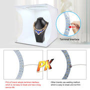 PULUZ 30cm Folding Portable Ring Light Board Photo Lighting Studio Shooting Tent Box Kit with 6 Colors Backdrops (Black, White, Yellow, Red, Green, Blue), Unfold Size: 31cm x 31cm x 32cm