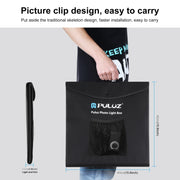 PULUZ 40cm Folding Portable 24W 5500K White Light Dimmable Photo Lighting Studio Shooting Tent Box Kit with 6 Colors (Black, Orange, White, Red, Green, Blue) Backdrops(EU Plug)