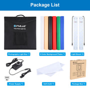 PULUZ 40cm Folding Portable 24W 5500K White Light Dimmable Photo Lighting Studio Shooting Tent Box Kit with 6 Colors (Black, Orange, White, Red, Green, Blue) Backdrops(EU Plug)