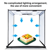 PULUZ 40cm Folding Portable 24W 5500K White Light Dimmable Photo Lighting Studio Shooting Tent Box Kit with 6 Colors (Black, Orange, White, Red, Green, Blue) Backdrops(EU Plug)