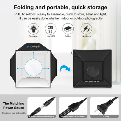 PULUZ 40cm Folding 72W 5500K Studio Shooting Tent Soft Box Photography Lighting Kit with 4 Colors (Black, Orange, White, Green) Backdrops(US Plug) - free shipping - PMC Jewellery - Order now!