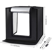 PULUZ Photo Studio Light Box Portable 60 x 60 x 60 cm Light Tent LED 5500K White Light Dimmable Mini 36W Photography Studio Tent Kit with 6 Removable Backdrops (Black Orange White Green Blue Red)(AU Plug)