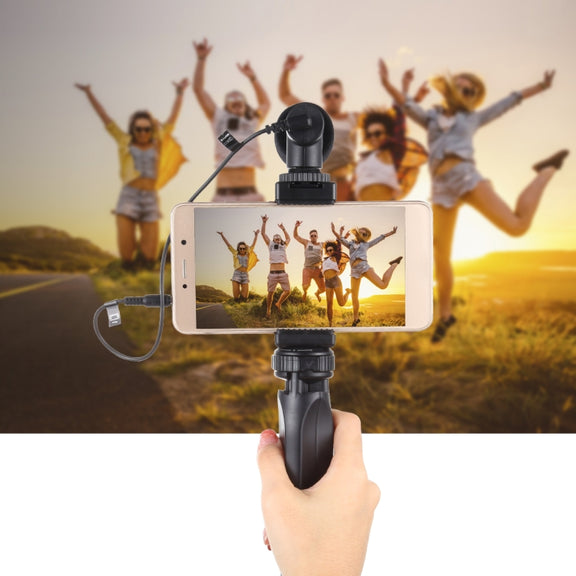 PULUZ Pocket Mini Plastic Tripod Mount with Phone Clamp for Smartphones(Black)