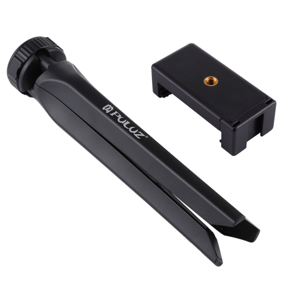 PULUZ Pocket Mini Plastic Tripod Mount with Phone Clamp for Smartphones(Black)