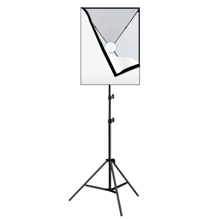 PULUZ 50x70cm Studio Softbox + 2m Tripod Mount + Single E27 30W 5700K White Light LED Bulb Photography Kit(EU Plug) - Stand Bracket by PULUZ | Online Shopping South Africa | PMC Jewellery | Buy Now Pay Later Mobicred