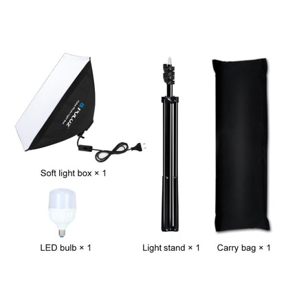 PULUZ 50x70cm Studio Softbox + 2m Tripod Mount + Single E27 30W 5700K White Light LED Bulb Photography Kit(EU Plug) - Stand Bracket by PULUZ | Online Shopping South Africa | PMC Jewellery | Buy Now Pay Later Mobicred