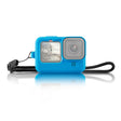 PULUZ for GoPro HERO12 Black /11 Black /10 Black /9 Black Silicone Protective Case Cover with Wrist Strap & Lens Cover(Blue) - Silicone Cases by PULUZ | Online Shopping South Africa | PMC TechLife | Buy Now Pay Later Mobicred