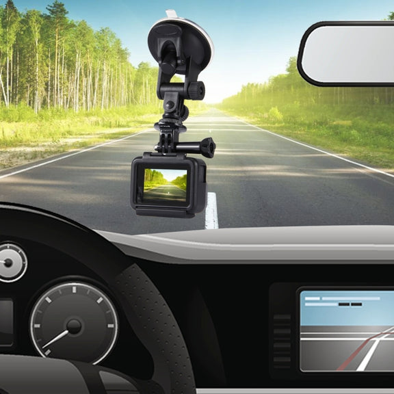 PULUZ Car Suction Cup Mount with Screw & Tripod Mount Adapter & Storage Bag for GoPro Hero11 Black / HERO10 Black /9 Black /8 Black /7 /6 /5 /5 Session /4 Session /4 /3+ /3 /2 /1, DJI Osmo Action and Other Action Cameras