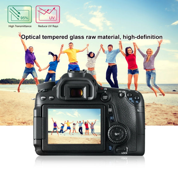 PULUZ 2.5D 9H Tempered Glass Film for Canon 650D, Compatible with 90D / 80D / 70D / 77D(9000D) / 800D(X9I) / 700D(X7I) / 750D(X8I) / 760D(8000D) / XC10 / XC15 / 7D2, Pentax Q1 / K-S1 /Q10 / Q7, Panasonic ZS35, Nikon V1