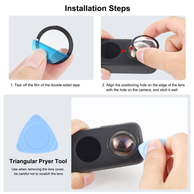 PULUZ Lens Guard PC Protective Cover for Insta360 One X2(Black) - Len Accessories by PULUZ | Online Shopping South Africa | PMC TechLife