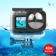 PULUZ 40m Water-resistant Housing Protective Case with Buckle Basic Mount & Screw for GoPro HERO12 Black /11 Black /11 Black Mini /10 Black /9 Black Max Lens Mod(Transparent)
