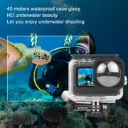 PULUZ 40m Water-resistant Housing Protective Case with Buckle Basic Mount & Screw for GoPro HERO12 Black /11 Black /11 Black Mini /10 Black /9 Black Max Lens Mod(Transparent)