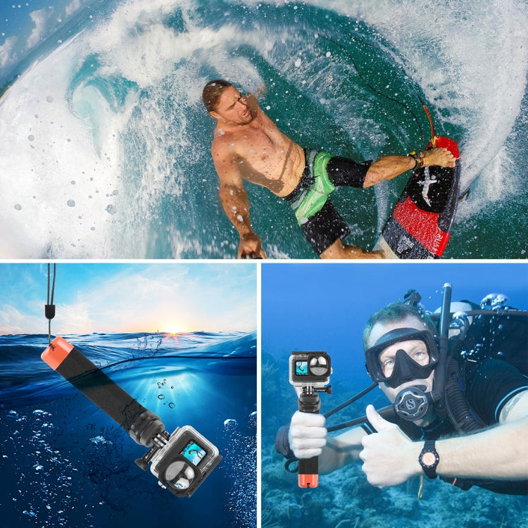 PULUZ Floating Foam Hand Grip Buoyancy Rods with Strap & Quick-release Base for GoPro, Insta360, DJI and Other Action Cameras(Orange) - Floating Grip & Ball by PULUZ | Online Shopping South Africa | PMC TechLife | Buy Now Pay Later Mobicred