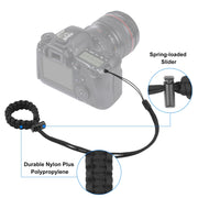 PULUZ Braided Sport Anti-lost Camera Adjustable Wrist Strap (Black)