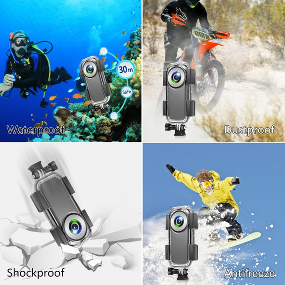 PULUZ 30m Underwater Water-resistant Housing Case for Insta360 ONE X2(Transparent)