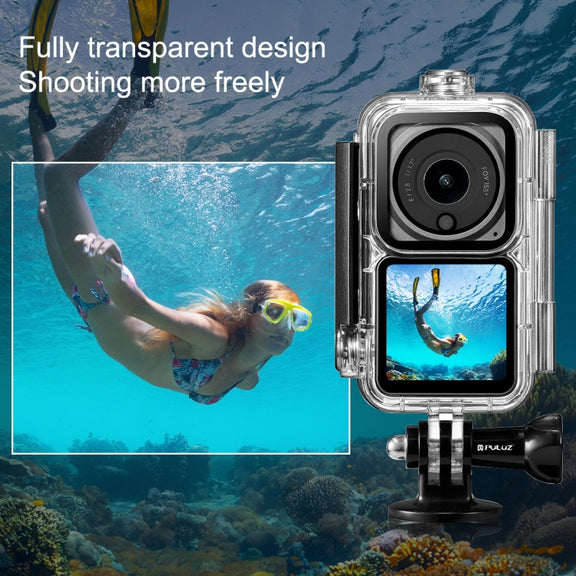 PULUZ 60m Water-resistant Housing Diving Case for DJI Action 2 Camera Unit / Action 2 Power Combo / Action 2 Dual-Screen Combo(Transparent)