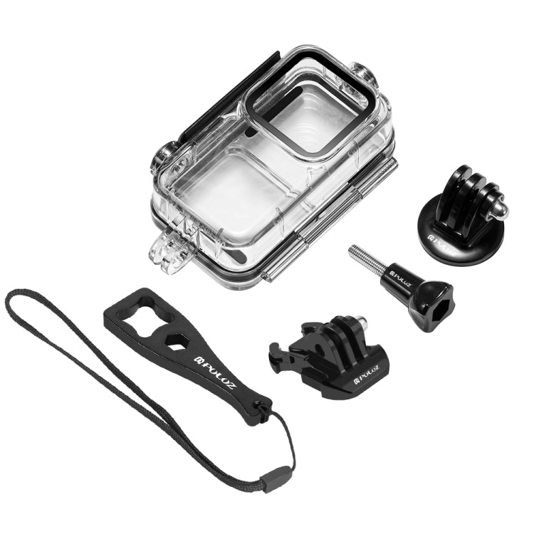 PULUZ 60m Water-resistant Housing Diving Case for DJI Action 2 Camera Unit / Action 2 Power Combo / Action 2 Dual-Screen Combo(Transparent)