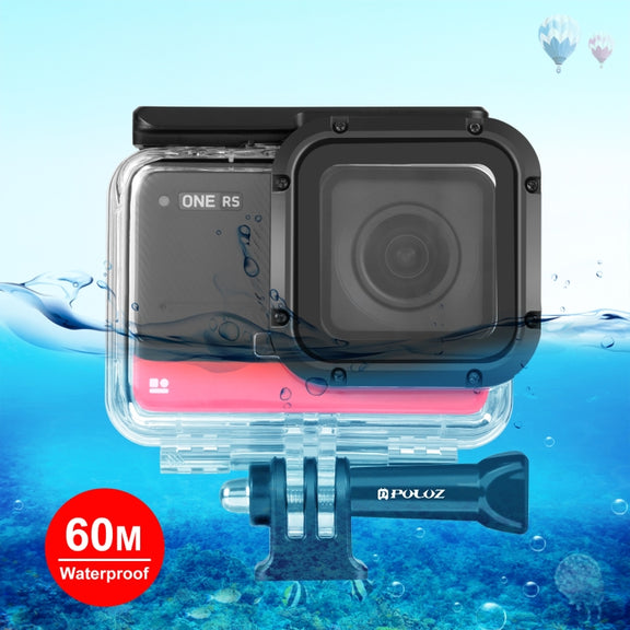 PULUZ 60m Underwater Depth Diving Case Water-resistant Camera Housing for Insta360 One RS 4K Edition(Transparent)