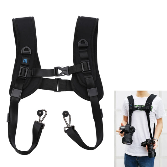 PULUZ Quick Release Double Shoulder Harness Soft Pad Decompression Foam Strap Belt for DSLR Digital Cameras - Camera Strap by PULUZ | Online Shopping South Africa | PMC Jewellery | Buy Now Pay Later Mobicred