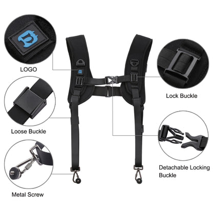 PULUZ Quick Release Double Shoulder Harness Soft Pad Decompression Foam Strap Belt for DSLR Digital Cameras - Camera Strap by PULUZ | Online Shopping South Africa | PMC Jewellery | Buy Now Pay Later Mobicred