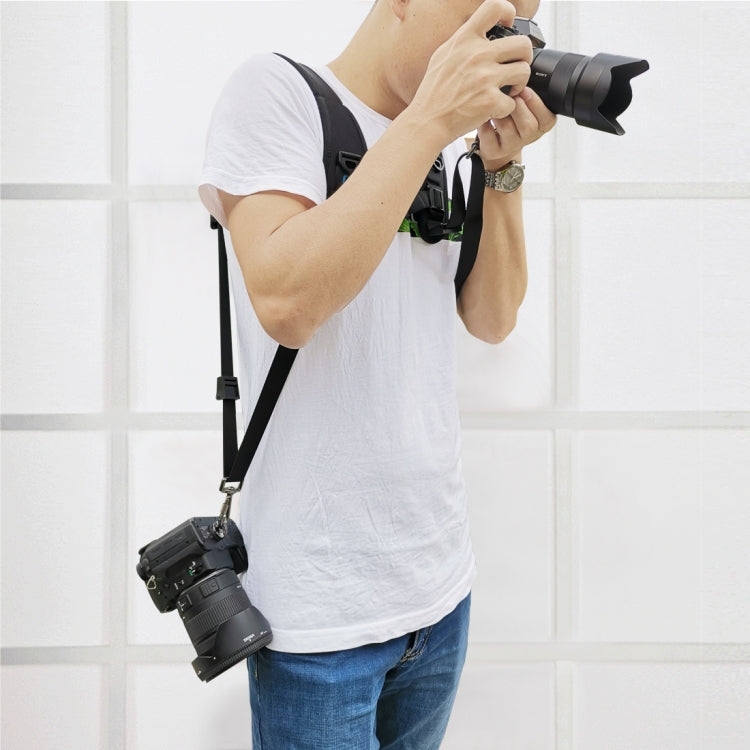 PULUZ Quick Release Double Shoulder Harness Soft Pad Decompression Foam Strap Belt for DSLR Digital Cameras - Camera Strap by PULUZ | Online Shopping South Africa | PMC Jewellery | Buy Now Pay Later Mobicred