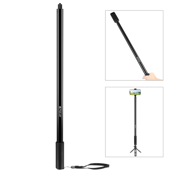 PULUZ 3m Metal Selfie Stick Monopod  for Insta360 One RS / X2 / X3 (Black)