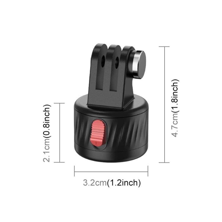 PULUZ Action Camera 1/4 inch Magnetic Base Adapter (Black) - Connection Mount by PULUZ | Online Shopping South Africa | PMC TechLife | Buy Now Pay Later Mobicred