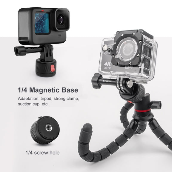 PULUZ Action Camera 1/4 inch Magnetic Base Adapter (Black)