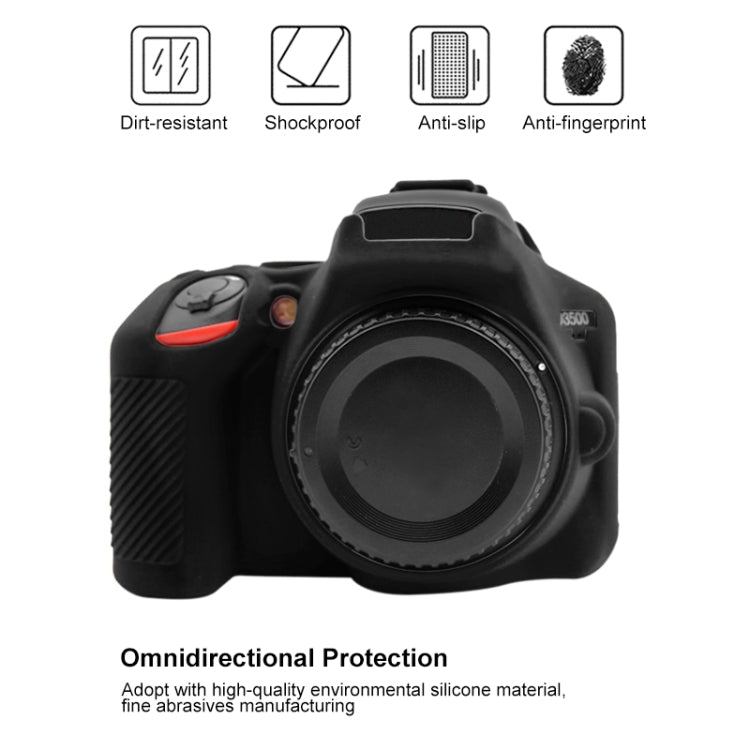PULUZ Soft Silicone Protective Case for Nikon D3500(Black) - free shipping - PMC TechLife - Order now!