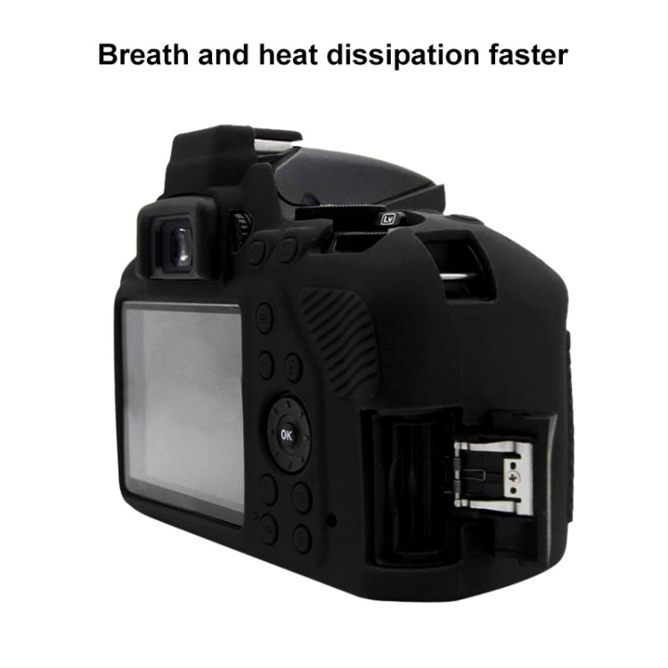 PULUZ Soft Silicone Protective Case for Nikon D3500(Black)