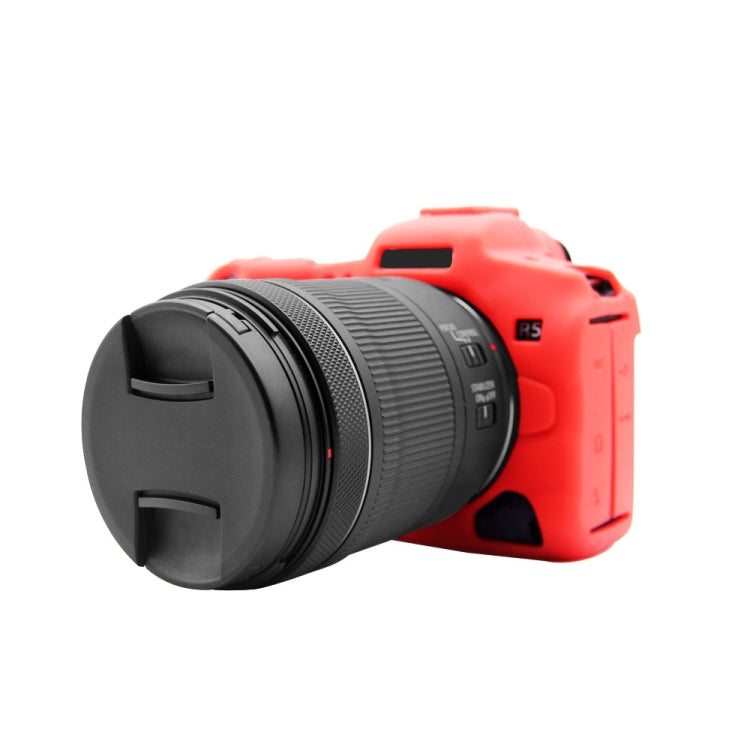 PULUZ Soft Silicone Protective Case for Canon EOS R5(Red) - Protective Case by PULUZ | Online Shopping South Africa | PMC TechLife | Buy Now Pay Later Mobicred