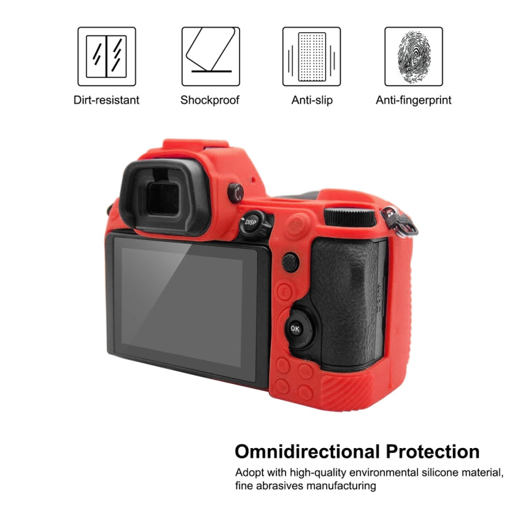 PULUZ Soft Silicone Protective Case for Nikon Z6 II(Red) - Protective Case by PULUZ | Online Shopping South Africa | PMC TechLife | Buy Now Pay Later Mobicred