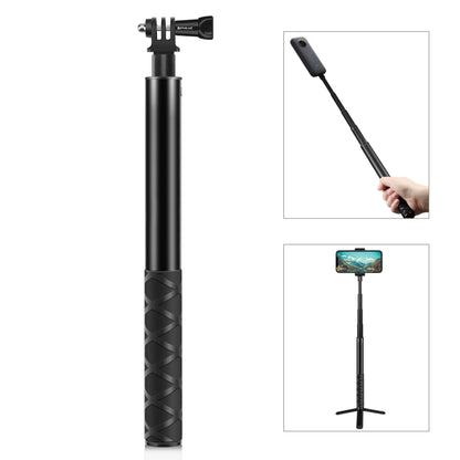 PULUZ 110cm Metal Selfie Stick Monopod with Invisible Adapter Base & Screw for Insta360 One RS / X2 / X3 - Self Monopod Grip by PULUZ | Online Shopping South Africa | PMC Jewellery | Buy Now Pay Later Mobicred