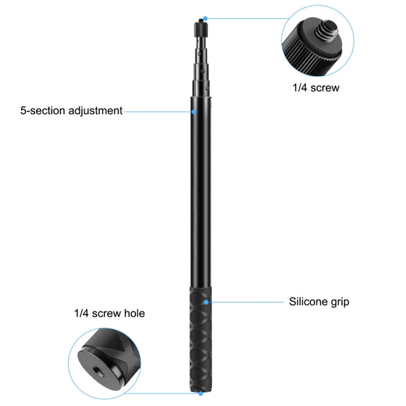 PULUZ 150cm Metal Selfie Stick Monopod  for Insta360 One RS / X2 / X3