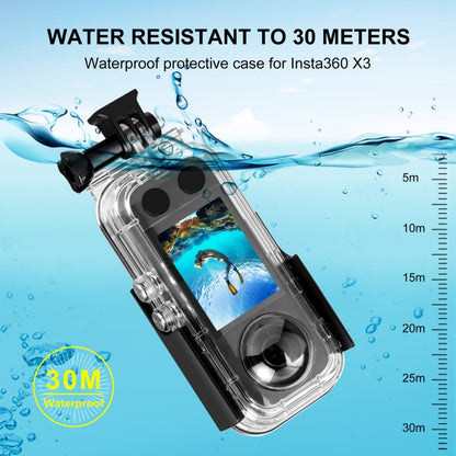 For Insta360 X3 PULUZ 30m Underwater Waterproof Housing Case - Case & Bags by PULUZ | Online Shopping South Africa | PMC Jewellery | Buy Now Pay Later Mobicred