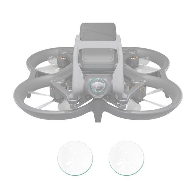 For DJI Avata 2pcs PULUZ Tempered Glass Drone Lens Film(Transparent)