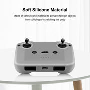 PULUZ Shockproof Anti-scratch Silicone Case For DJI Mini 3 / 3 Pro / Mavic 3 / Air 2S / Mini 2 Remote Control(Grey)