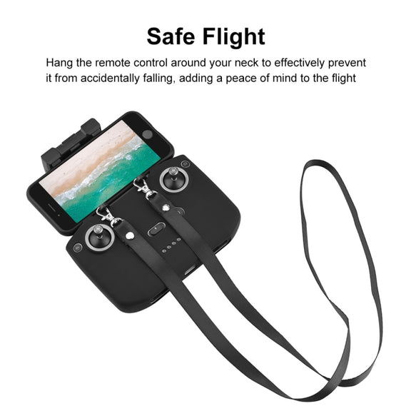 PULUZ Shockproof Anti-scratch Silicone Case with Neck Strap For DJI Mini 3 / 3 Pro / Mavic 3 / Air 2S / Mini 2 Remote Control (Black)
