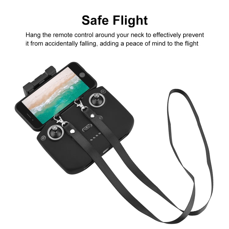 PULUZ Shockproof Anti-scratch Silicone Case with Neck Strap For DJI Mini 3 / 3 Pro / Mavic 3 / Air 2S / Mini 2 Remote Control (Black)
